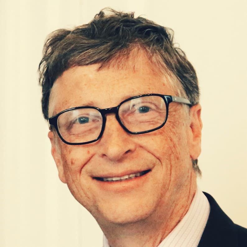 Photo de Bill Gates, l’air benêt.